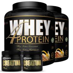 Kit 2 Whey 4 Protein Pro Corps 1,8kg + 2 Creatinas-Unissex