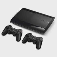 Sony Playstation 3 Super Slim 250gb 2 Controles Cor Charcoal Black