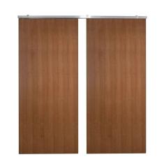 Porta Dupla De Correr P- Verniz Kit Alumínios 210x180