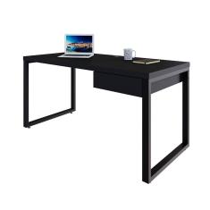 Mesa de Escritório Retangular Miguel 1 GV Preta 150 cm