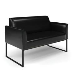 Sofá Namoradeira Base Industrial Preto Marisa Corano D03 - DRossi - D'