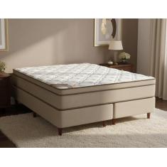 Cama Box + Colchão Castor Queen Innovation One Face Tecnopedic 158x198