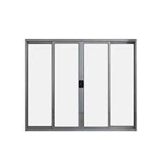 Janela 4 Folhas de Correr S/Grade 1,00 X 1.20 Aluminio Brilhante Linha Modular - Hale