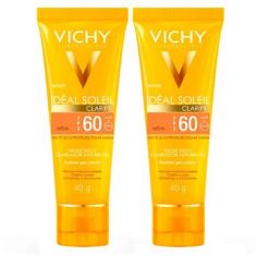 Vichy Idéal Soleil Clarify Kit com 2 Unidades  Protetor Solar Facial c