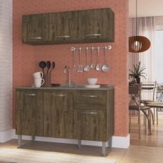 Cozinha Compacta 1 Armário Aereo 3 Portas 1 Balcão 3 Portas e 1 Gaveta Linha Light irm