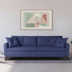 Sofá 250cm Pés Imbuia Viena Sofani