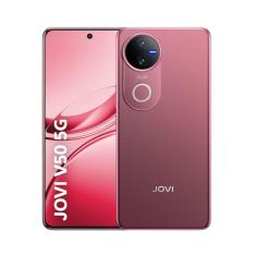 Smartphone JOVI V50 5G 512GB 12GB RAM, Câmeras ZEISS 50MP OIS. AMOLED 120Hz, Bateria 6000mAh, Carregamento Rápido 90W, Snapdragon 7 Gen3, Android 15, Vermelho Âncora
