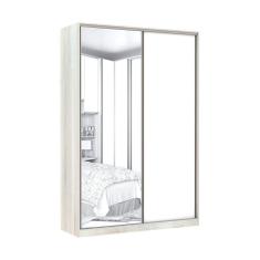Guarda-roupa 2 Portas De Correr 160Cm Crema Com Branco Mat