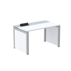 Escrivaninha Mesa Escritório Pscpp140 140cm Industrial Branco E Cinza 