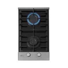 Cooktop a Gás Fischer Platinium 2 Bocas Vidro Temperado Trempe Ferro Fundido Preto Bivolt