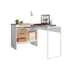 Escrivaninha Neruda 2 Gavetas Albatroz Branco/Nature