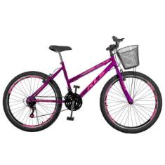 Bicicleta Aro 26 Kls Sport Gold Freio V-Brake Mtb 21 Marchas Feminina,