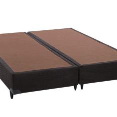 Base Box Sommier Queen Camurça Ortobom 30x158x198cm Preto