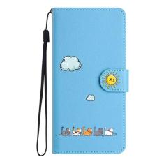 Jcxtrombulous Capa para celular Samsung Galaxy S24 premium PU flip carteira com função de suporte slot para cartão de crédito fecho magnético à prova de quedas clássico elegante 6,2 polegadas, gato e