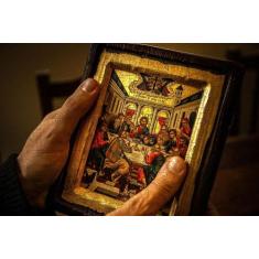 Mini Quebra-Cabeça Santa Ceia De 120 Peças Arte Religiosa - Reidopendr