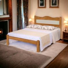 Cama Casal Munique Nature E Off White Gabrielli