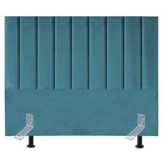 Cabeceira Estofada Cama Box King 195 cm Catarina Suede E Frame - Tatit