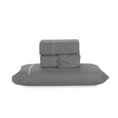 Jogo de Lençol Solteiro Micropercal Elegante 200 Fios Ponto Palito 3 P