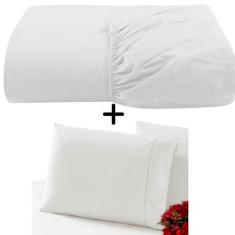 Lençol Mini Cama C/ Elástico + Fronha 70x50 Percal 200 Fios - INGRID B