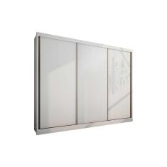 Guarda Roupas 3 Portas De Correr E 8 Gavetas Natus Plus Branco - Novo Horizonte