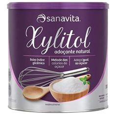 Xylitol Adoçante Natural 300g Sanavita Sem Lactose
