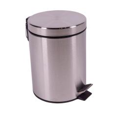 Lixeira de Aço Inox Com Pedal Balde Removível Tampa Com Fechamento Suave Vizapi Platinium 5 L
