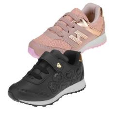 Kit 2 Tênis Escolar Infantil de Menina-Feminino