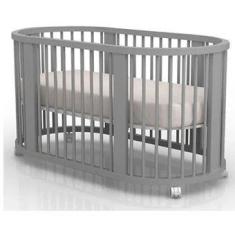 Berço crescer multifuncional  cinza com colchão fase 1 - SLEEPER 