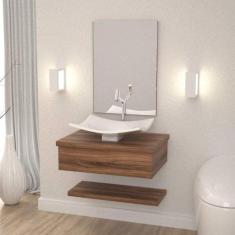 Conjunto para Banheiro Gabinete com Cuba F44 e Prateleira 605W Metrópo