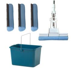 Kit Rodo Mágico 27 Cm com Balde 3 Refil Extra Absorve Limpa Seca - Ven