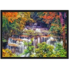 Quadro Decorativo Cachoeira Paisagem Natureza Decorações Com Moldura G