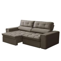 Sofá Retrátil E Reclinável 2 Lugares 200cm Welton Veludo Castor G22 - Gran Belo