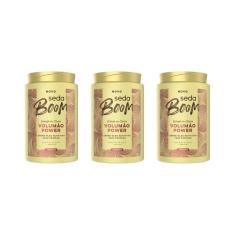 Creme De Pentear Seda Boom Volume Black 1Kg - Kit Com 3Un