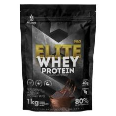 Elite Pro Whey Protein Concentrado 80% - Chocolate Belga - 1kg - Soldiers Nutrition