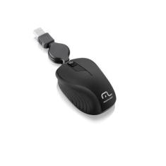 Mouse Retrátil Emborrachado Preto USB Multilaser - MO231, Preto