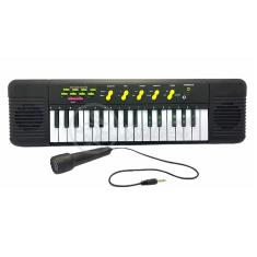 Mini Teclado Infantil Piano 32 Teclas Musical Karaokê e Microfone Crianças Aprender a Tocar a Pilha