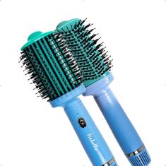 Escova Secadora Com Pente Alisador Isabella Azul Segredo Dela 110V