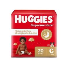 Fralda Huggies Supreme Care G com 20 unidades