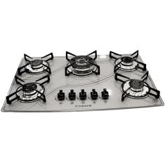 Fogão Cooktop 5 Bocas Tripla Chama Safanelli Cinza Perolado Bivolt