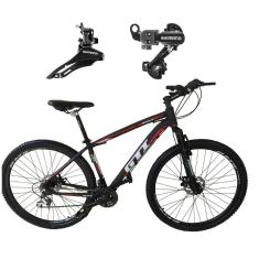 Bicicleta Aro 29 Gti Roma Alumínio 21v Câmbios Shimano Freio a Disco Suspensão Dianteira Mtb 29-Unissex