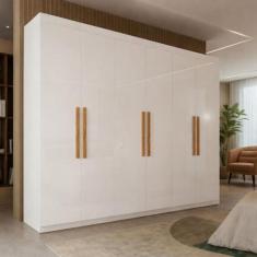 Guarda Roupa Casal 6 Portas Paris Maxel Móveis, Branco