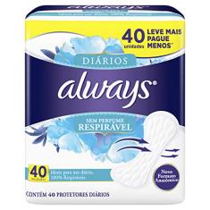 Protetor Diário Always Respirável - 40 unidades