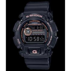 Relógio Casio G-Shock Masculino Digital DW-9052GBX-1A4DR Pulseira de Borracha Preto