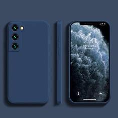 Capa de telefone de silicone líquido para Samsung Galaxy S22 S21 S20 S10 Ultra Plus FE A73 A72 A71 A53 A52 A51 A33 A32 A31 4G 5G Capa, Azul, para Galaxy S22 Plus