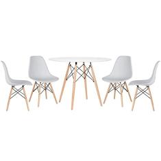 Loft7, Kit - Mesa Eames 100 cm + 4 cadeiras Eames Dsw