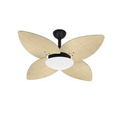 Ventilador de Teto Preto 4 Pás Palha Turbo Winds Ventax 220V