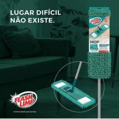 Esfregão Vassoura Mop Flat Chenile Flash Limp Tira Pó Original - Flash