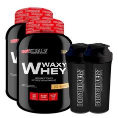 KIT - 2x Whey Protein Waxy Whey 2kg + 2x Coqueteleira - Bodybuilders-Unissex