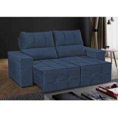 Sofá Retrátil Reclinável 200cm Veludo Miami Wood estofados