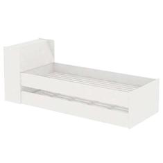 Bicama Solteiro com Baú Mika Siena Móveis Branco